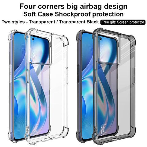 IMAK for OnePlus Ace 5G/10R 5G Airbag Design Wear-resistant Case Soft TPU Anti-drop Camera Protective Cover with Screen Protector