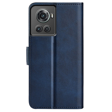 For OnePlus Ace 5G/10R 5G Folio Flip Dual-Clasp PU Leather Phone Cover Adjustable Folding Stand Shockproof Case Cellphone Shell Wallet Accessory