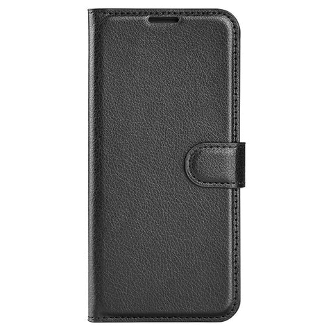 For OnePlus Ace 5G/10R 5G Folio Flip Litchi Skin Leather Case Shockproof Phone Cover with Card Slots Adjustable Folding Stand Design Wallet Phone Cover Accessory