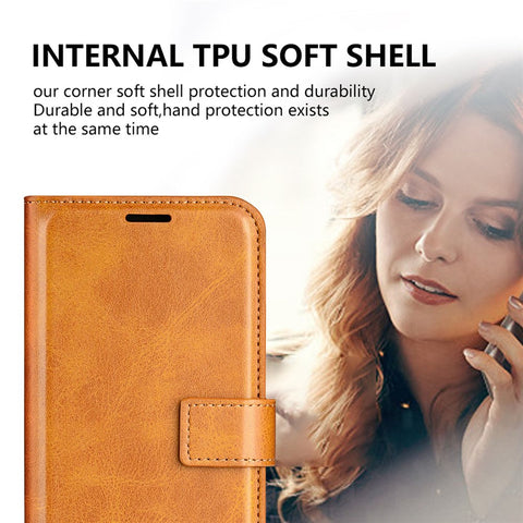 Square Magnetic Clasp Folio Flip Mobile Phone Leather Case for OnePlus Ace 5G/10R 5G, Full Coverage Anti-drop Wallet Design Stand Phone Cover