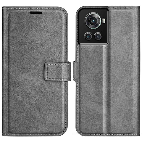 Square Magnetic Clasp Folio Flip Mobile Phone Leather Case for OnePlus Ace 5G/10R 5G, Full Coverage Anti-drop Wallet Design Stand Phone Cover