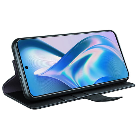 For OnePlus Ace 5G/10R 5G Genuine Split Leather Flip Case Viewing Stand Secure Magnetic Buckle Protect Wallet Phone Cover
