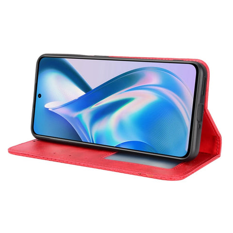 For OnePlus Ace 5G/10R 5G PU Leather Vintage Phone Case Stand Magnetic Absorption Wallet Flip Book Cover