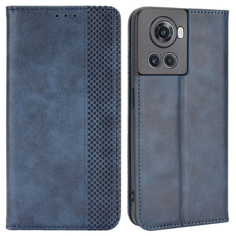 For OnePlus Ace 5G/10R 5G PU Leather Vintage Phone Case Stand Magnetic Absorption Wallet Flip Book Cover