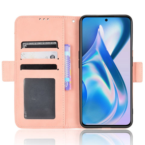 For OnePlus Ace 5G/10R 5G Card Slot PU Leather Phone Cover Case Magnetic Flip Wallet Style Stand Shockproof Phone Shell