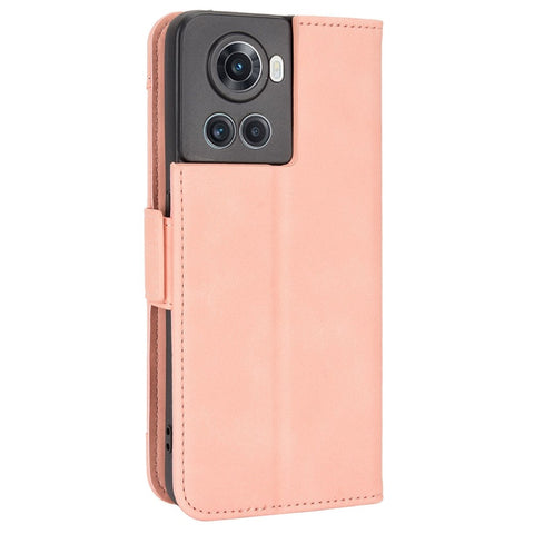For OnePlus Ace 5G/10R 5G Card Slot PU Leather Phone Cover Case Magnetic Flip Wallet Style Stand Shockproof Phone Shell