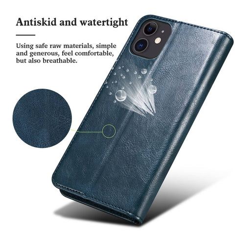 For OnePlus 10R 5G/Ace 5G Shockproof Wallet Style Phone Cover Waxy Crazy Horse Texture Magnetic Auto-absorbed Adjustable Stand Leather Case