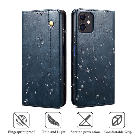 For OnePlus 10R 5G/Ace 5G Shockproof Wallet Style Phone Cover Waxy Crazy Horse Texture Magnetic Auto-absorbed Adjustable Stand Leather Case