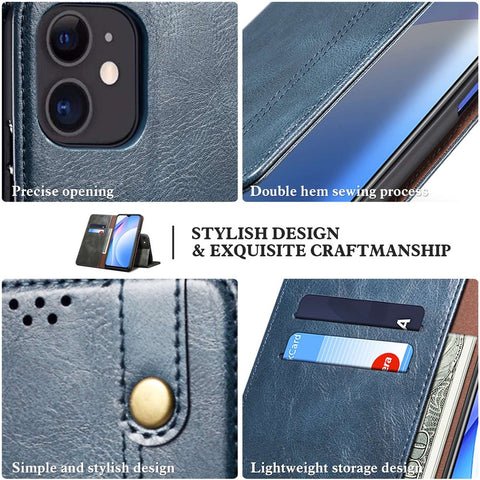 For OnePlus 10R 5G/Ace 5G Shockproof Wallet Style Phone Cover Waxy Crazy Horse Texture Magnetic Auto-absorbed Adjustable Stand Leather Case