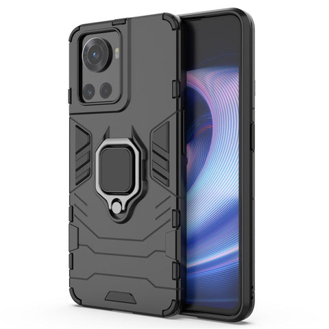 For OnePlus Ace 5G/10R 5G TPU + PC Military Grade Protective Phone Case Non-slip Ring Kickstand Cover