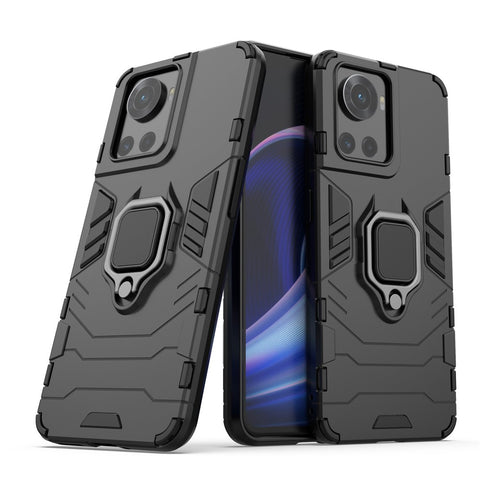 For OnePlus Ace 5G/10R 5G TPU + PC Military Grade Protective Phone Case Non-slip Ring Kickstand Cover