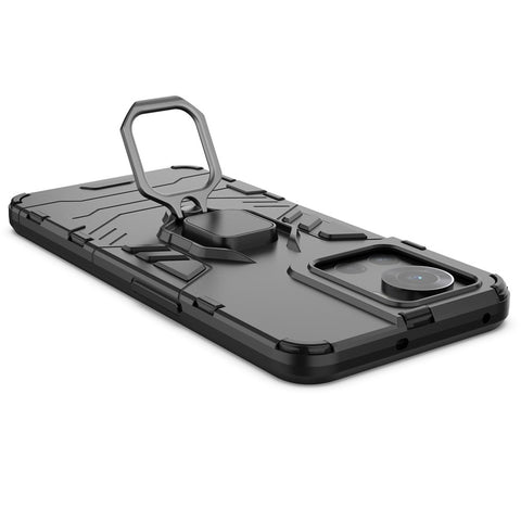 For OnePlus Ace 5G/10R 5G TPU + PC Military Grade Protective Phone Case Non-slip Ring Kickstand Cover