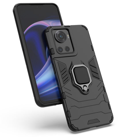 For OnePlus Ace 5G/10R 5G TPU + PC Military Grade Protective Phone Case Non-slip Ring Kickstand Cover