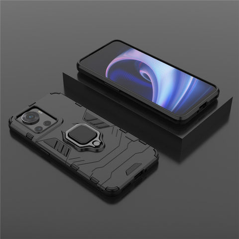 For OnePlus Ace 5G/10R 5G TPU + PC Military Grade Protective Phone Case Non-slip Ring Kickstand Cover