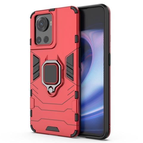 For OnePlus Ace 5G/10R 5G TPU + PC Military Grade Protective Phone Case Non-slip Ring Kickstand Cover