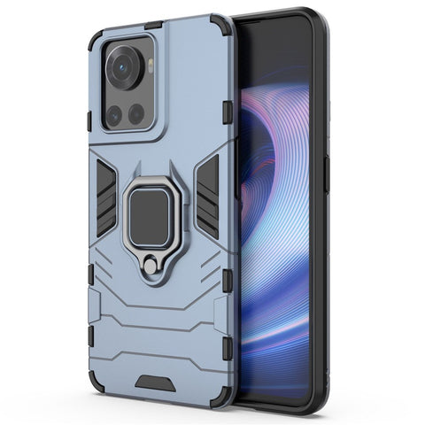 For OnePlus Ace 5G/10R 5G TPU + PC Military Grade Protective Phone Case Non-slip Ring Kickstand Cover