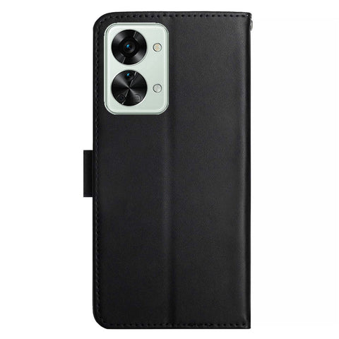 For OnePlus Nord 2T 5G Genuine Leather Case Nappa Texture Stand Wallet Style Shockproof TPU Full Protection Magnetic Cover