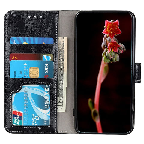 For OnePlus Nord 2T 5G Retro Crazy Horse Texture PU Leather Magnetic Flip Case TPU Protect Inner Shell Stand Wallet Protective Phone Cover