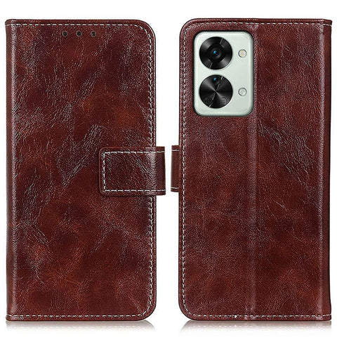 For OnePlus Nord 2T 5G Retro Crazy Horse Texture PU Leather Magnetic Flip Case TPU Protect Inner Shell Stand Wallet Protective Phone Cover