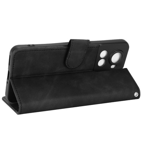 For OnePlus Ace 5G/10R 5G Full Coverage PU Leather Wallet Case Stand Magnetic Closure Skin-touch Feeling Shockproof Flip Cover with Card Holder