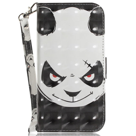 For OnePlus Nord 2T 5G Drop-proof Wallet Case 3D Pattern Printing PU Leather Wrist Strap Stand Feature Flip Cover