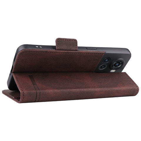 For OnePlus 10R 5G/Ace 5G Hardware Design PU Leather Wallet Stand Case Folio Flip Phone Cover