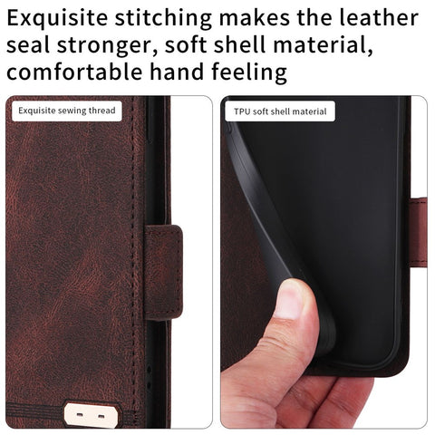 For OnePlus 10R 5G/Ace 5G Hardware Design PU Leather Wallet Stand Case Folio Flip Phone Cover
