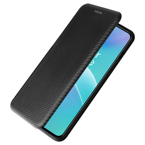 For OnePlus Nord 2T 5G Magnetic Auto-absorbed Anti-wear Carbon Fiber Texture Case PU Leather Stand Card Holder Function Shell