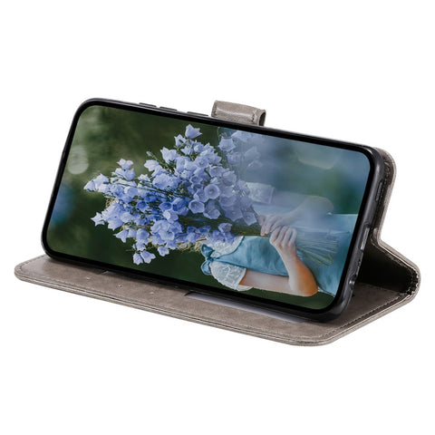 For OnePlus 10R 5G/Ace 5G Anti-scratch Stand Cover Mandala Flower Pattern Imprinted PU Leather Wallet Flip Case with Wrist Strap