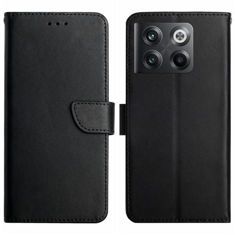 HT02 For OnePlus 10T 5G / Ace Pro 5G Nappa Texture Phone Case Genuine Leather Wallet Stand Drop-proof Cover