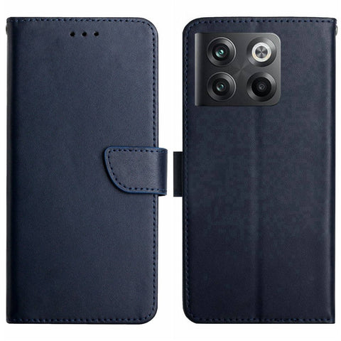 HT02 For OnePlus 10T 5G / Ace Pro 5G Nappa Texture Phone Case Genuine Leather Wallet Stand Drop-proof Cover