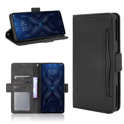 Multiple Card Slots Wallet Leather Phone Case with Stand for Xiaomi Black Shark 4 / 4 Pro Protection Cover