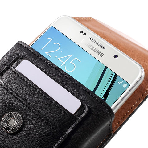 Universal Belt Clip Leather Holster Pouch for Huawei Mate 8/Galaxy A9/A8