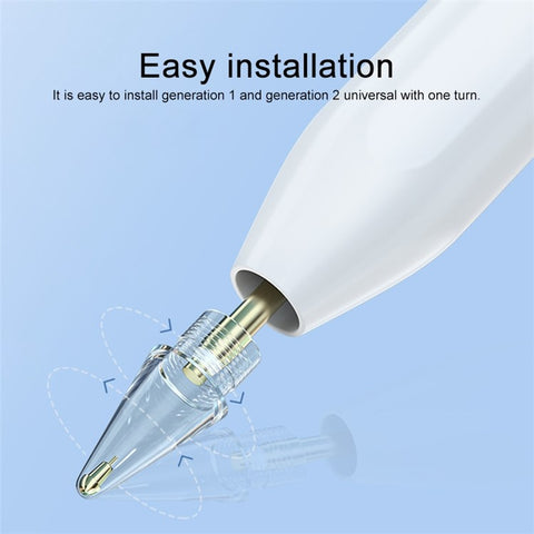 Pencil Tips for Apple Pencil 1st / 2nd Gen Transparent Pen Nibs 7.0 Brass Spring Short Needle Replacement Tips for iPad Pencil