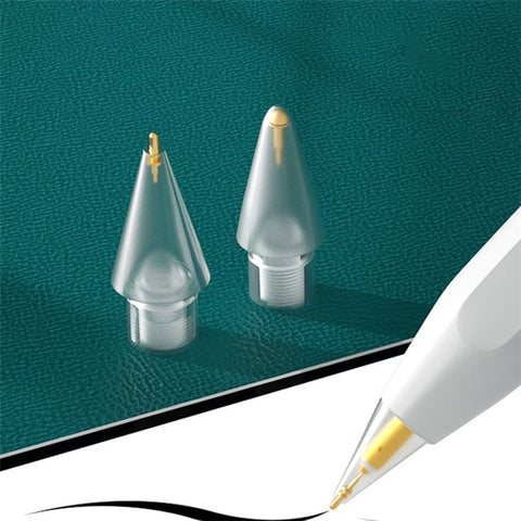 Pencil Tips Pen Nibs Set for Apple Pencil 1st Gen / 2nd Gen 2 in 1 5.0 Needle + 6.0 Brass Short Needle Replacement Tips for Drawing/Writing