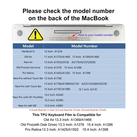 ENKAY HAT PRINCE TPU Keyboard Protector Cover Skin for MacBook Pro/MacBook/MacBook Air 15.4 inches