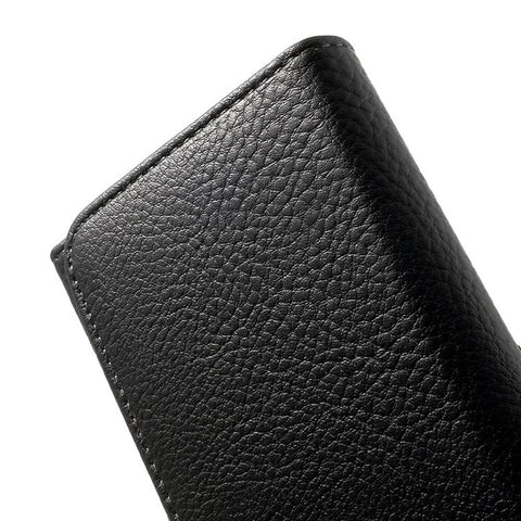 Black for Samsung Galaxy Note 8 / iPhone 8 Plus / 7 Plus Leather Holster Pouch Litchi Texture, Size: 15.8 x 8.5 x 1.8cm