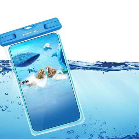 PICTET.FINO Noctilucent IPX8 Waterproof Case Bag for iPhone 6s Plus / 6 Plus with Strap