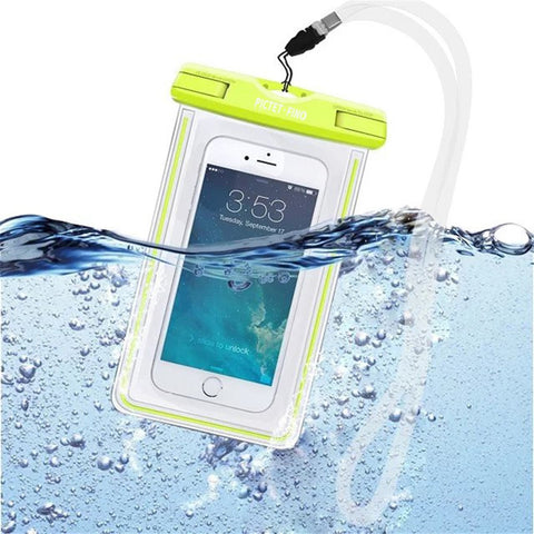 PICTET.FINO Noctilucent IPX8 Waterproof Case Bag for iPhone 6s Plus / 6 Plus with Strap