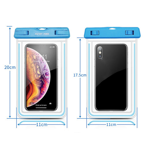 PICTET.FINO Noctilucent IPX8 Waterproof Case Bag for iPhone 6s Plus / 6 Plus with Strap
