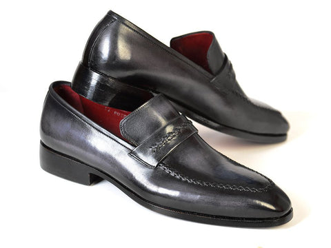 Paul Parkman Gray & Black Men's Loafers For Men (ID#068-GRAY)