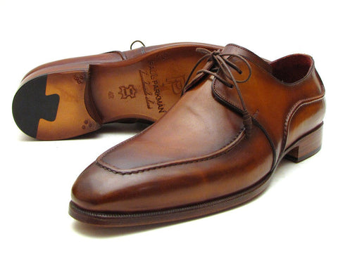 Paul Parkman Men's Brown Derby Dress Shoes For Men (ID#SU12LF)