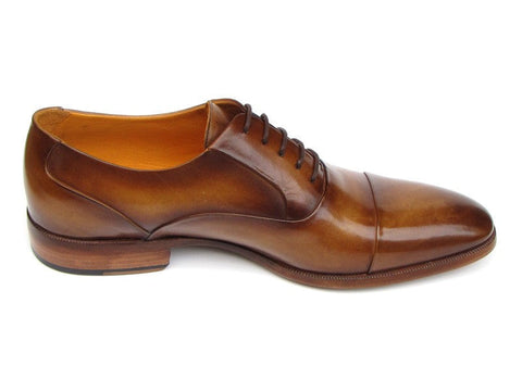 Paul Parkman Men's Captoe Oxfords Brown Leather (ID#074-CML)