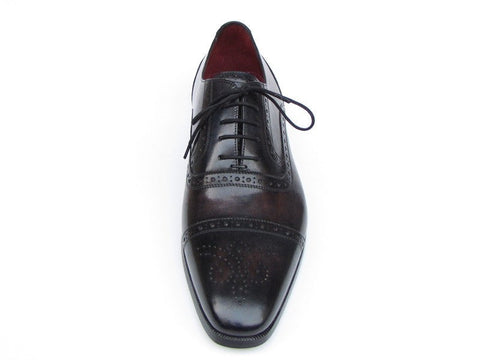 Paul Parkman Men's Captoe Oxfords Bronze & Black Shoes (ID#77U844)