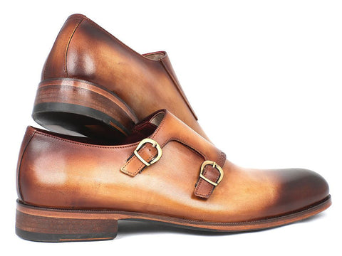 Paul Parkman Two Tone Double Monkstrap Shoes (ID#HT54-CML)