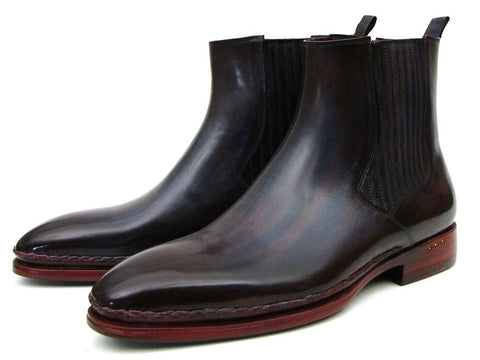 Paul Parkman Men's Chelsea Boots Navy & Bordeaux (ID#BT54F11)