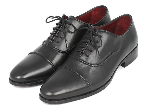 Paul Parkman Men's Captoe Oxfords Black (ID#077-BLK)