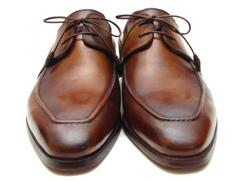 Paul Parkman Men's Brown Derby Dress Shoes For Men (ID#SU12LF)