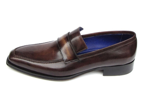 Paul Parkman Men's Loafer Bronze Hand Painted Shoes (ID#012-BRNZ)