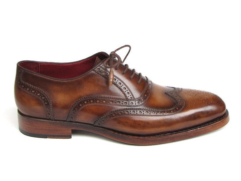 Paul Parkman Men's Wingtip Oxford Goodyear Welted Tobacco (ID#027-TAB)